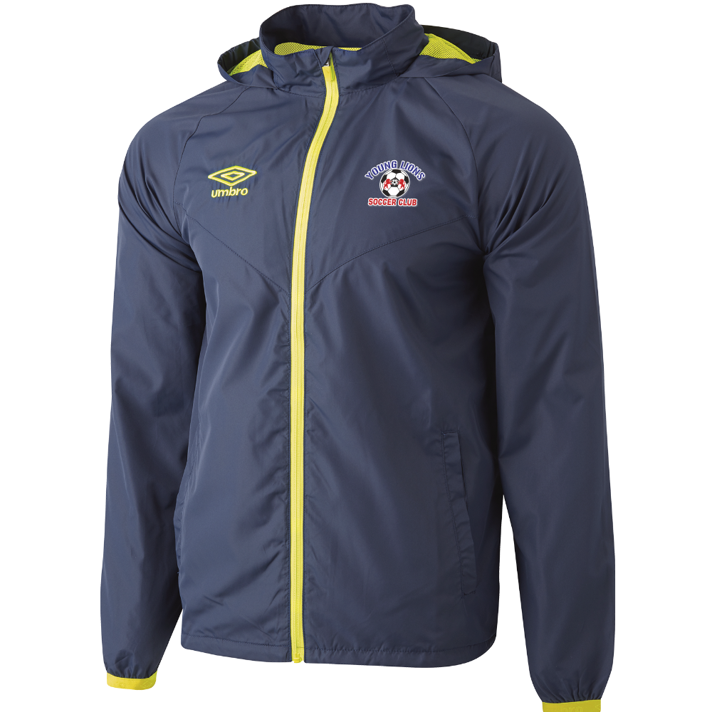 Young Lions Elite Shower Jacket Navy/Fluro