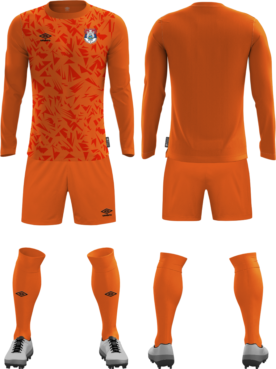 White City SC Mens Goalkeeper Shorts 2 off Yellow and Orange