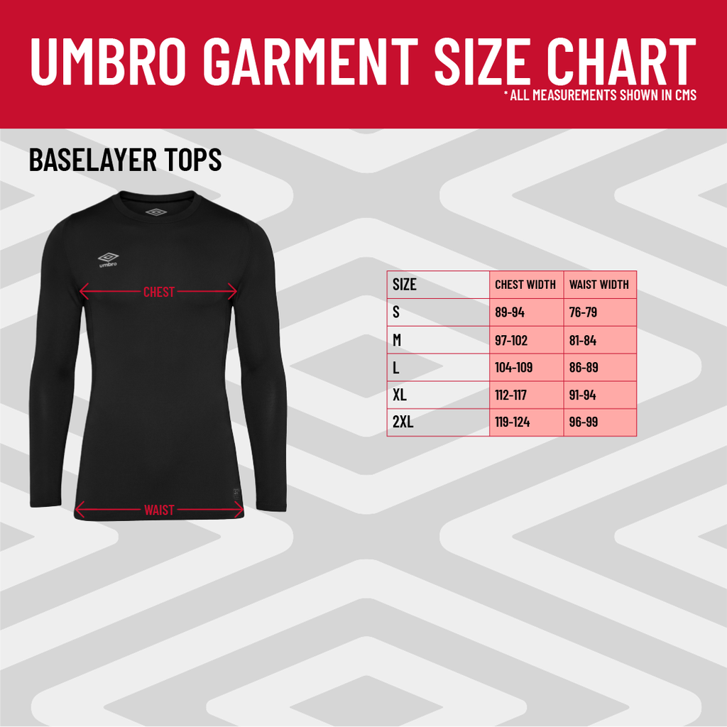 UMBRO Core LS Crew Baselayer- 5 colours